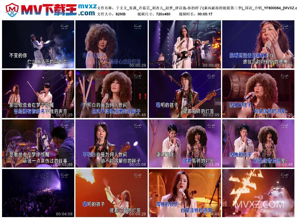 于文文_张蔷_许茹芸_胡杏儿_赵梦_唐诗逸-你的样子(乘风破浪的姐姐第三季)_国语_合唱_YF800084